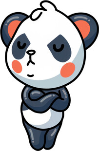 可爱熊猫卡通形象
