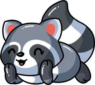 可爱小浣熊卡通形象