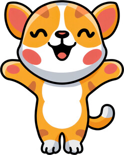 可爱招手小柯基