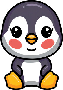 可爱卡通小企鹅形象