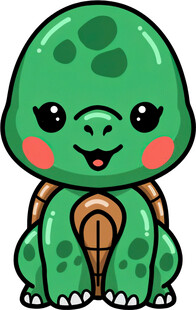 可爱卡通小乌龟形象