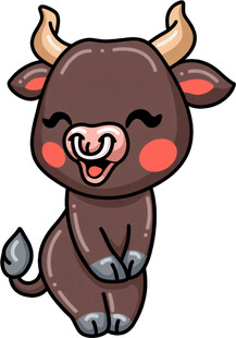 可爱小牛卡通形象