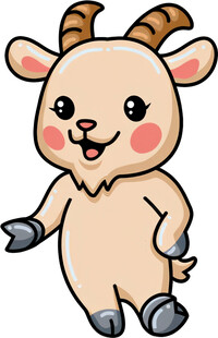 可爱卡通小山羊形象
