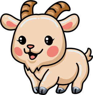 可爱小山羊卡通形象