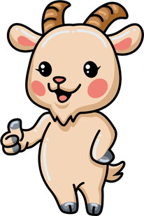 可爱小羊竖大拇指