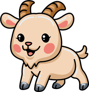 可爱卡通小山羊