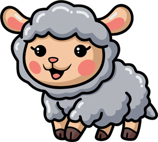 可爱卡通小羊形象