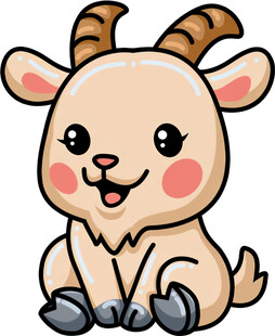 可爱小山羊卡通形象