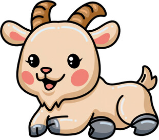 可爱小山羊卡通形象