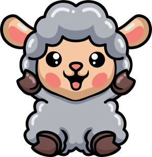 可爱卡通小羊形象