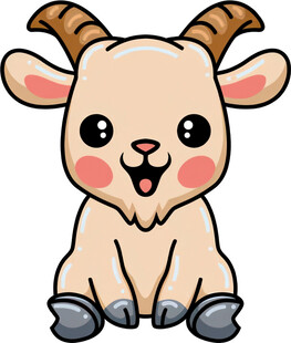 可爱小山羊卡通形象