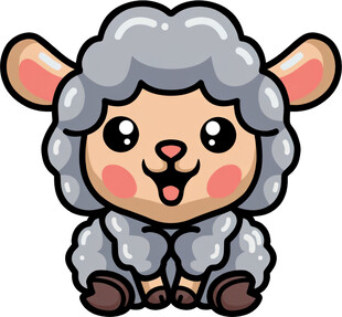 可爱小羊卡通形象