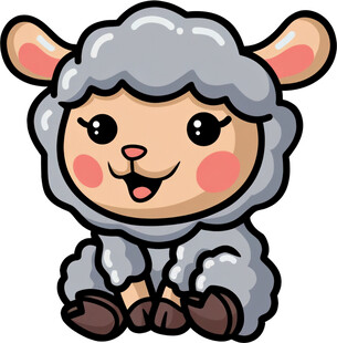 可爱小羊卡通形象