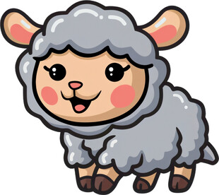 可爱卡通小羊形象