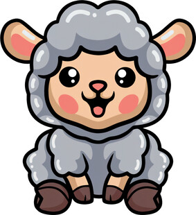 可爱小羊卡通形象