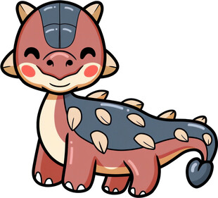 可爱卡通恐龙形象展示