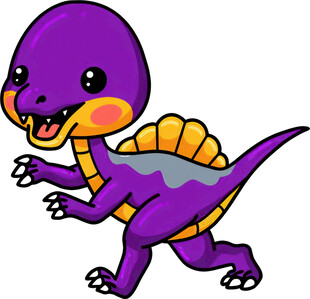 紫色可爱小恐龙