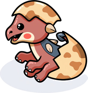 破壳而出的可爱小恐龙