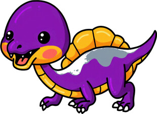 可爱紫色小恐龙形象