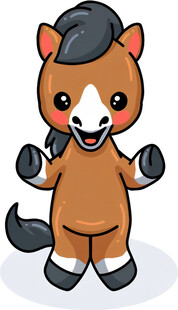 可爱卡通小马形象展示