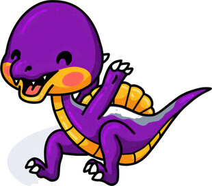 可爱紫色小恐龙
