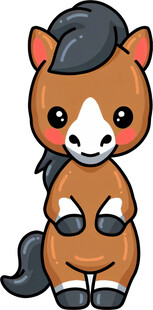 可爱卡通小马形象