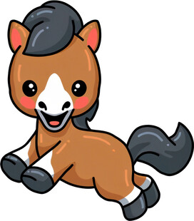 奔跑的可爱小马驹