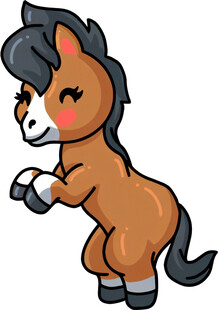 可爱小马卡通形象