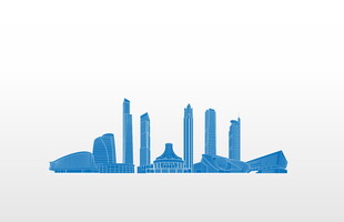 南宁地标建筑剪影图片