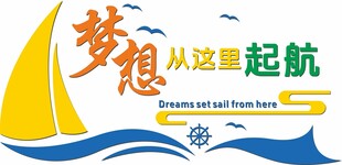 梦想从这里起航 文化墙