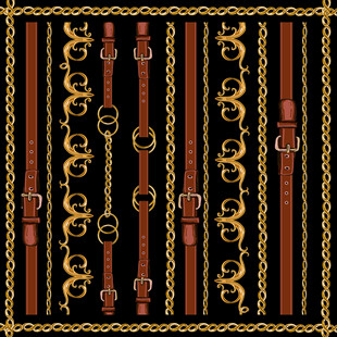 复古马具元素装饰图案