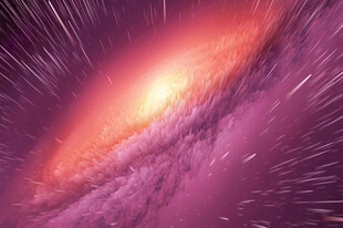 梦幻紫色星系宇宙景观
