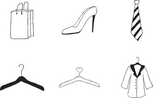 时尚服饰配件简约图标集