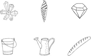 简约线条工具与装饰图标