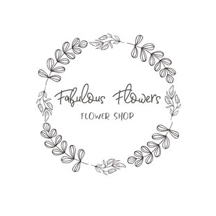 花卉手绘标志设计