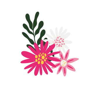多彩花卉插画