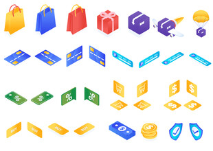 多彩购物相关图标集合