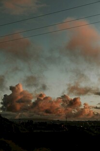 夕阳下的绚烂云彩
