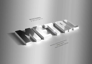 3D金属质感立体字母设计