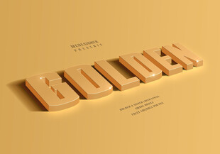 3D立体金色 金属字