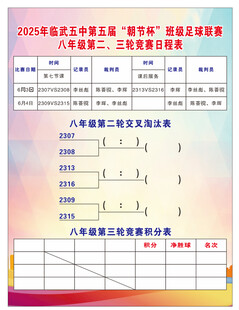 足球联赛积分海报