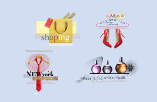 时尚美妆品牌标志展示