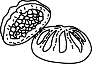 卡通风格包子插画
