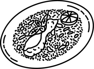 盘中烤鸭插画