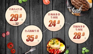 牛排海报价目表