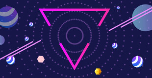 梦幻宇宙几何图形场景