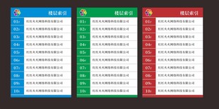 彩色楼层索引牌