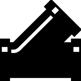 简约几何屋顶建筑剪影