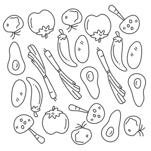 手绘蔬菜简笔画集合