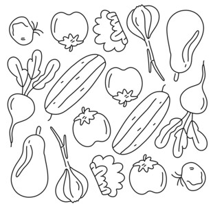 手绘蔬菜简笔画集合